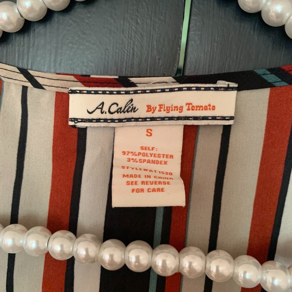 A. Calin By Flying Tomato Striped Shirt - Picture 3 of 4